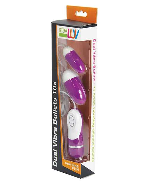 GigaLuv Dual Vibra Bullets - 10 Functions Purple