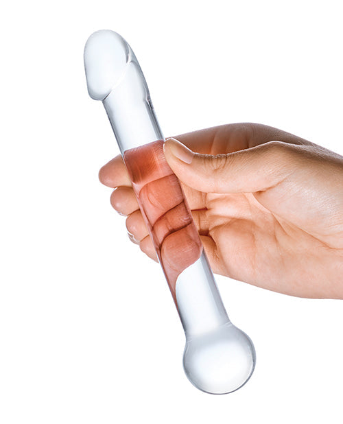 Glas 7" Big Dildo | Realistic Dildo Head | Glass Dildo | Hot Cold Clear Large Dildo