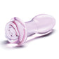 Glas 5" Rosebud Glass Butt Plug - Pink