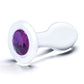 Glas 3.5" Bling Bling Glass Butt Plug - Clear