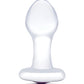 Glas 3.5" Bling Bling Glass Butt Plug - Clear