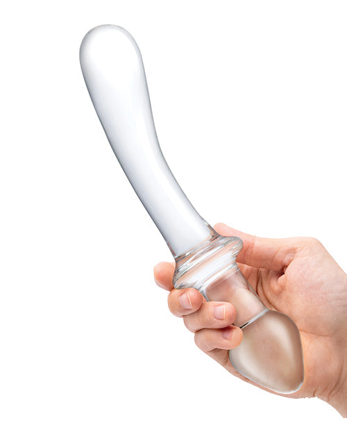 Glas 9" Big Dildo | Classic Realistic Dildo | Curved Double Dildo | Dual Ended Clear Best Dildo