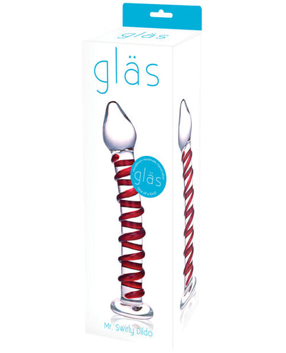 Glas Mr Swirly Big Dildo | Realistic Dildo | Curved Large Dildo | Best Dildo | Clear Glass Dildo