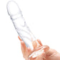 Glas 7" Big Dildo | Clear Lifelike Realistic Dildo | Curved Glass Dildo with Veins