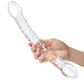 Glas 12" Big Dildo | Girthy Double Dildo | Glass Dildo | Realistic Dildo | Hot Cold Giant Dildo