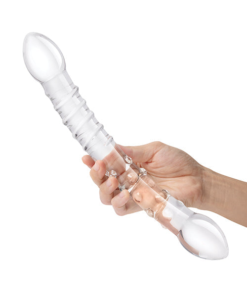 Glas 12" Big Dildo | Girthy Double Dildo | Glass Dildo | Realistic Dildo | Hot Cold Giant Dildo