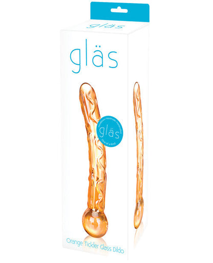 Glas Tickler Glass Dildo | Orange Realistic Dildo | Easy Grip Large Dildo | Big Dildo | Best Dildo