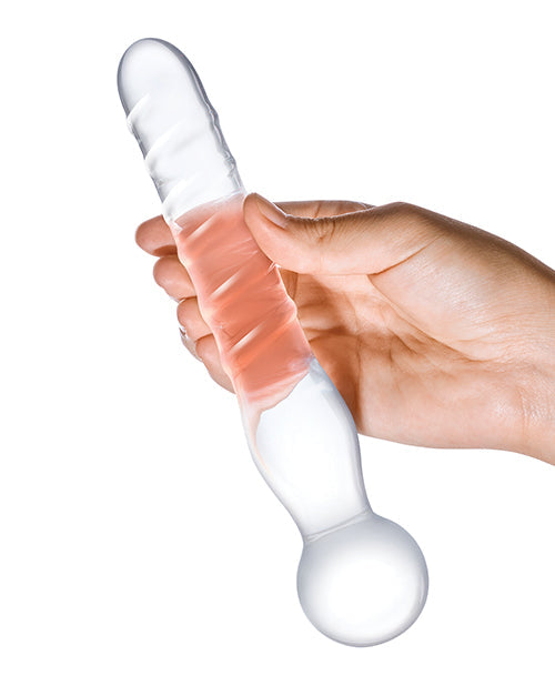 Glas Joystick Realistic Dildo | G-Spot Dildo | Safe Anal Dildo | Clear Glass Dildo