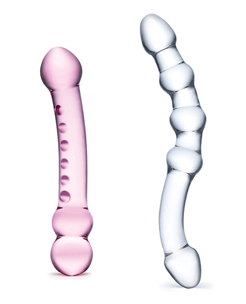 Glas 2-Piece Double Sided Dildo | Glass Dildo Set | Realistic Dildo | Hand Blown Big Dildo