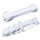 Glas 2-Piece Realistic Dildo | G-Spot Pleasure Glass Dildo Set | Clear Double Sided Dildo