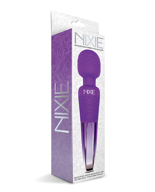 Nixie Rechargeable Wand Massager - Purple Ombre Metallic