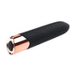 Gender X The Gold Standard Rechargeable Silicone Bullet - Black/Rose Gold