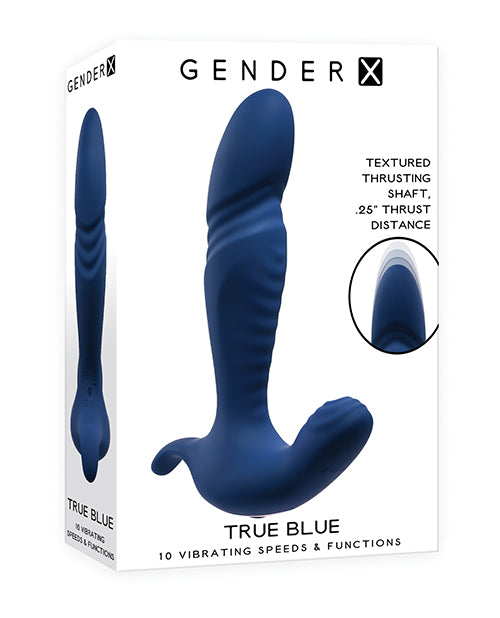 Gender X Thrusting Vibrator | True Blue 10x Curved Blue G Spot Vibrator | Best Vibrator for Women