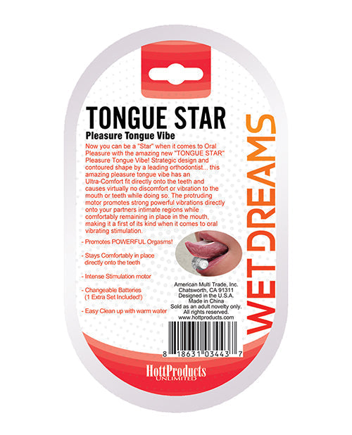 Wet Dreams Tongue Star Vibe -  Clear