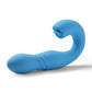 Joi App Controlled Thrusting G-Spot Vibrator & Clit Licker - Blue