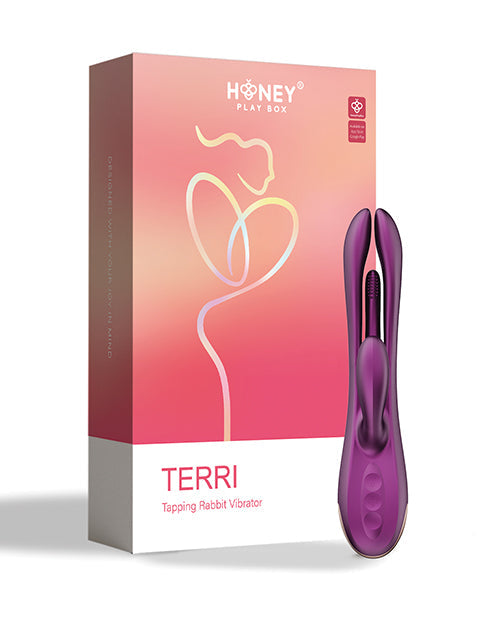 Terri App Controlled Vibrator | Kinky Finger Tapping Rabbit Vibrator Vibrator | Purple Phone Vibrator