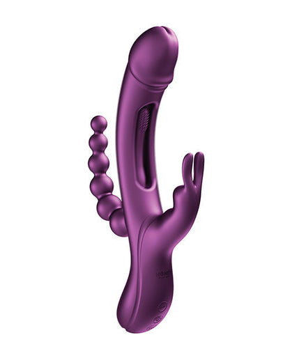 Trilux 4X G Spot Vibrator | Kinky Finger Rabbit Vibrator with Anal Beads | Purple Clit Vibrator | Best Vibrator for Women