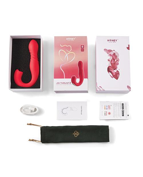 Joi Thrusting Vibrator 2 | Red G-Spot Vibrator | 9x Licking Tongue Clit Vibrator | Best Vibrator for Women