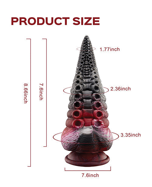 Lava Tentacle Shape Large Dildo | Suction Cup Dildo | 7-Inch Insertable Big Dildo