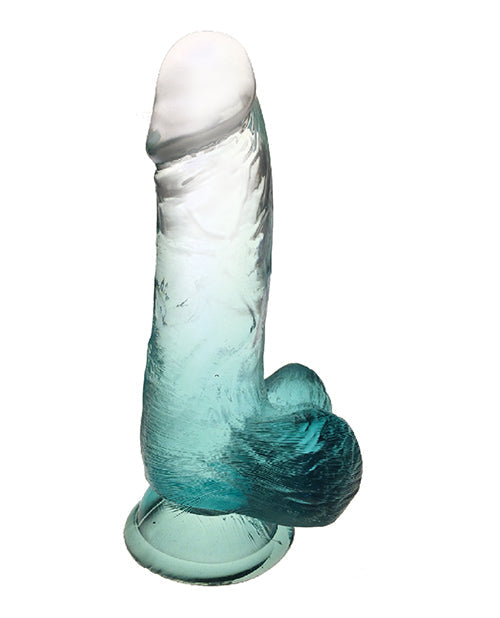 Shades Jelly Realistic Dildo | TPR Gradient 6-Inch Big Dildo | Small Emerald Suction Cup Dildo