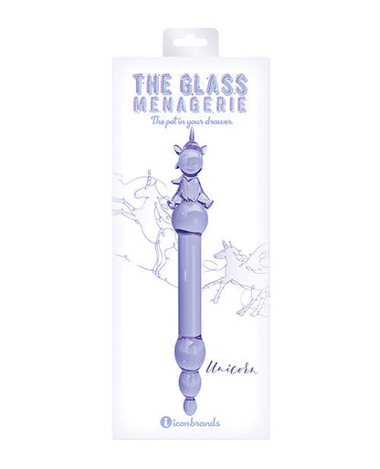 Glass Menagerie Realistic Dildo | Unicorn Glass Dildo | Purple Big Dildo | Nubbed Large Dildo