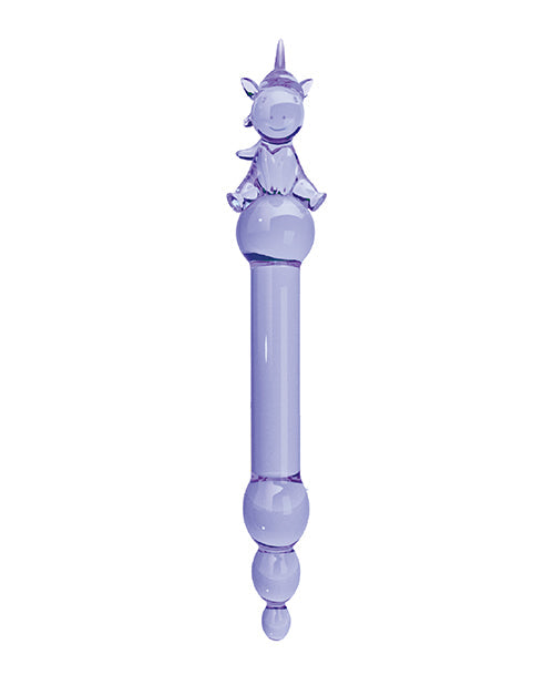 Glass Menagerie Realistic Dildo | Unicorn Glass Dildo | Purple Big Dildo | Nubbed Large Dildo