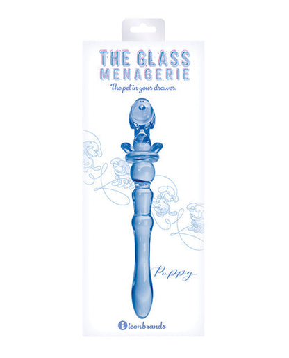 Glass Menagerie Big Dildo | Puppy Glass Dildo | Dark Blue Realistic Dildo | Swirl Large Dildo