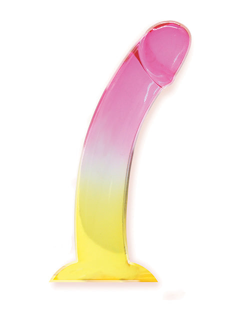 Shades Jelly Realistic Dildo | TPR Gradient 8-Inch Big Dildo | Large Yellow-Pink Dildo