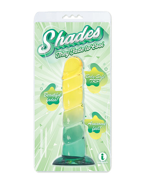 Shades Jelly Swirl 7-Inch Big Dildo | TPR Gradient Realistic Dildo | Small Suction Cup Dildo