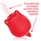 Wild Rose & Tongue Vibrator - Red