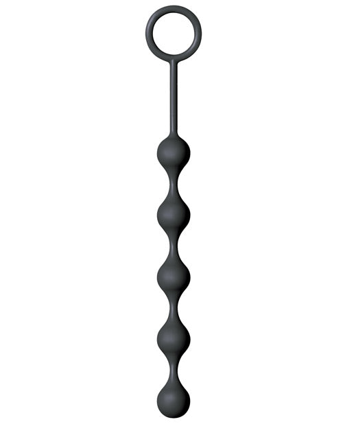 9's S Drops Silicone Anal Beads - Black