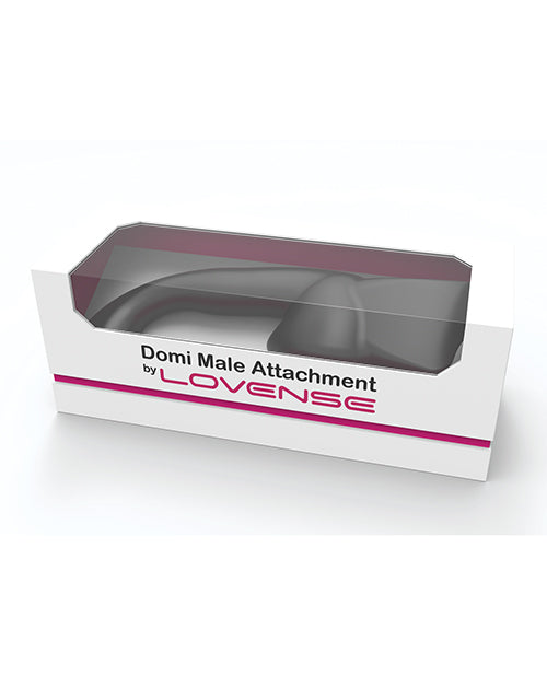 Lovense Domi Flexible Rechargeable Mini Wand Male Attachment - Black