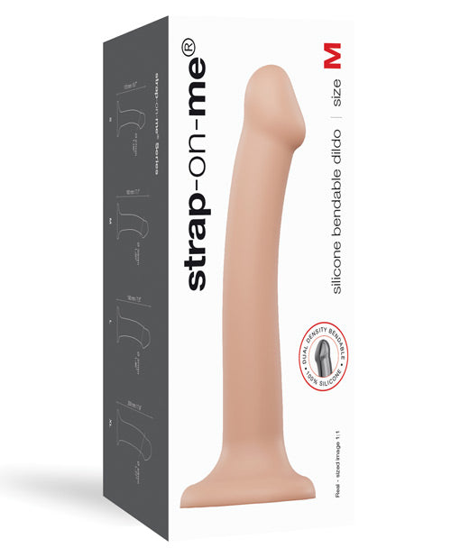 Strap On Me Silicone Bendable Dildo Medium - Flesh