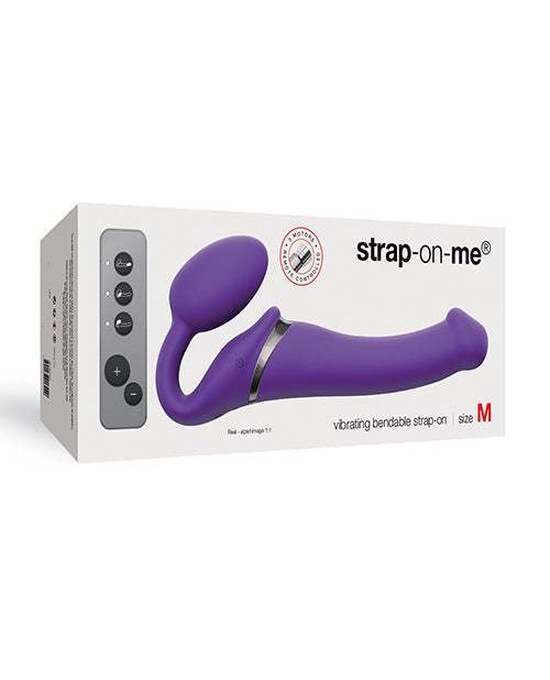 Strap on Me Vibrating Bendable Strapless Strap on Medium - Purple