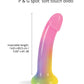 Love to Love Suction Cup Dildo | Glitter Silicone Rainbow Anal Dildo | Dildolls Stargazer Gradient