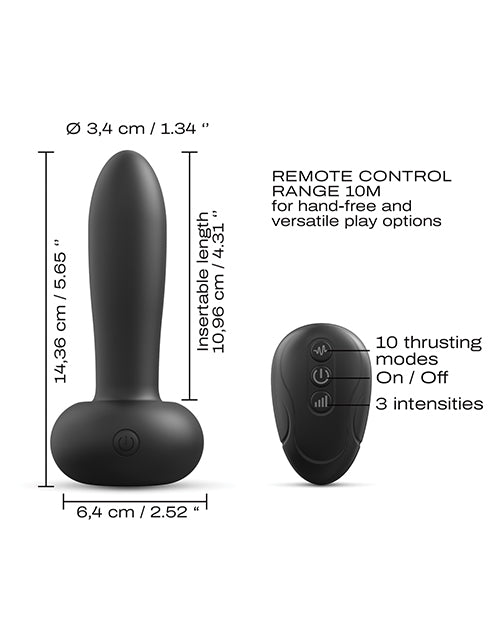 Dorcel Deep Thrusting Vibrator | Black Remote Control Vibrator | Vaginal Anal Vibrator | Best Vibrator for Women