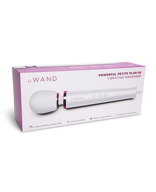 Le Wand Powerful Petite Plug-In Vibrating Massager - White