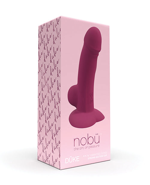 Nobu Duke Vibrating Dildo | Raspberry Large Dildo | Suction Cup Dildo