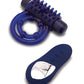 Nu Sensuelle Endure Ultra Flex Remote Control Rechargeable Bullet Ring - Blue