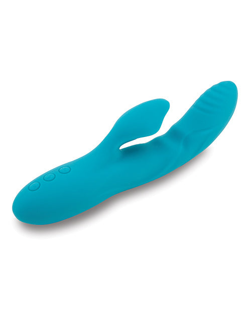 Nu Sensuelle Rabbit Vibrator | Nubii Kiah Turbo Boost G Spot Vibrator | Heating Dual Stim Blue Clit Vibrator