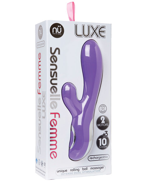 Nu Sensuelle G Spot Vibrator | Femme Luxe 10 Rabbit Vibrator | Purple Clit Vibrator Massager