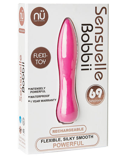 Nu Sensuelle Bobbii Bullet Vibrator | 69 Function Small Vibrator | Magenta Waterproof Flexible | Best Vibrator for Women