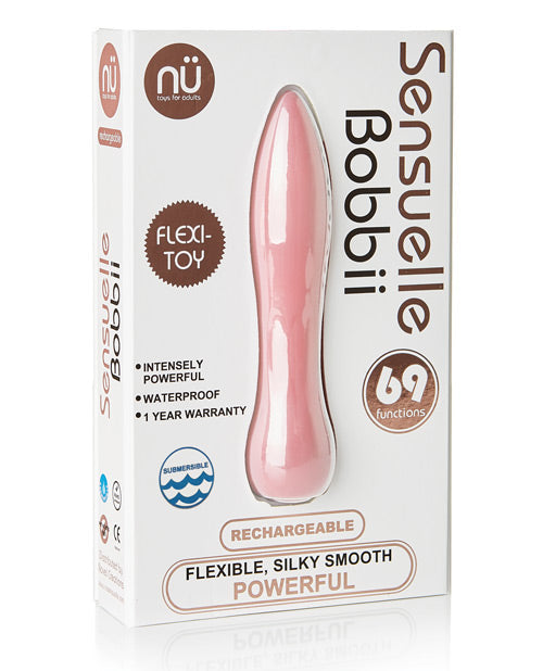 Nu Sensuelle Bobbii Bullet Vibrator | 69 Function Small Vibrator | Millennial Pink Waterproof Flexible | Best Vibrator for Women