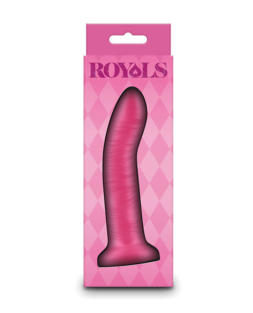 Royals 5" Big Dildo | Charlie Curved Realistic Dildo | Metallic Pink Dildo | Suction Cup Dildo