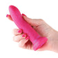 Royals 5" Big Dildo | Charlie Curved Realistic Dildo | Metallic Pink Dildo | Suction Cup Dildo