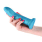 Royals 6" Big Dildo | Charlie Curved Suction Cup Dildo | Metallic Teal Realistic Dildo