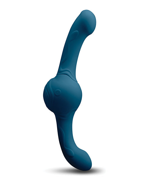 Revolution Vibrating Dildo | Teal Rotating Motor Big Dildo | Tsunami Flexible Realistic Dildo