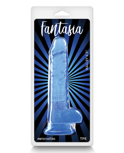 Fantasia Ballsy 6.5" Big Dildo | Blue Suction Cup Dildo | Flexible Realistic Dildo