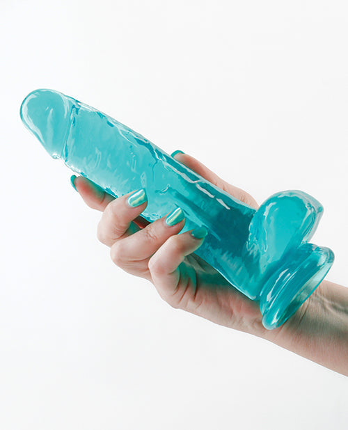 Fantasia Ballsy 7.5" Big Dildo | Teal Suction Cup Dildo | Flexible Realistic Dildo