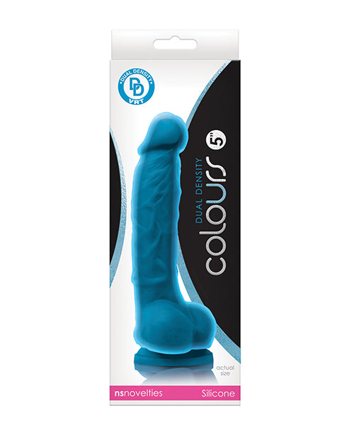 Colours Dual Density Realistic Dildo | 5" Big Dildo | Blue Suction Cup Dildo